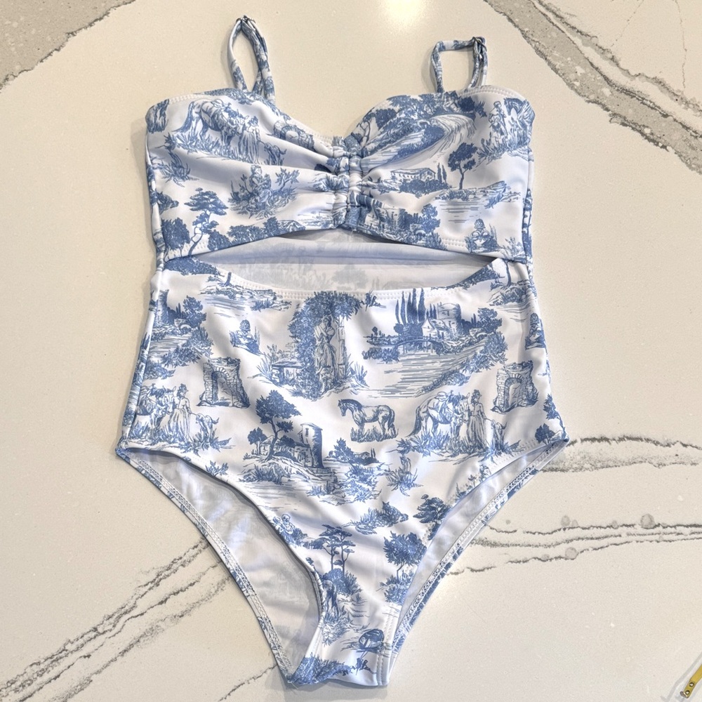 SHEIN Girls one piece swimsuit with cutout Size 11y